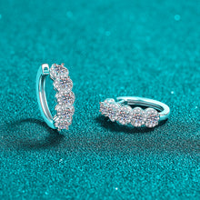 Load image into Gallery viewer, 1 Carat Moissanite Zircon 925 Sterling Silver Huggie Earrings