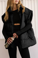 Cargar imagen en el visor de la galería, Zip Up Puffer Vest Coat with Pockets