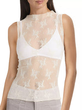 Load image into Gallery viewer, Lace Mock Neck Top