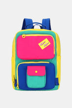 Cargar imagen en el visor de la galería, Himawari Contrast Nylon Backpack Bag with Handles