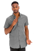 Cargar imagen en el visor de la galería, Weiv Men's Casual Short Sleeve Solid Shirts