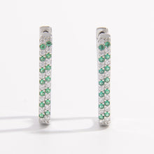 Load image into Gallery viewer, 925 Sterling Silver Inlaid Zircon Earrings