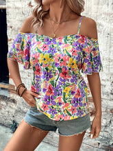 Load image into Gallery viewer, Floral Half Sleeve Blouse