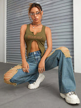 Cargar imagen en el visor de la galería, Distressed Wide Leg Jeans with Pockets