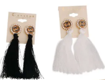 871 - gg inspired fringe post back earrings