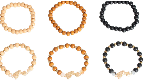 3061 - Wood Nefertiti Bracelets