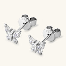 Load image into Gallery viewer, Moissanite 925 Sterling Silver Butterfly Stud Earrings