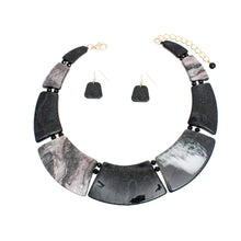 Load image into Gallery viewer, Necklace Marbled Black Glitter Collar for Women