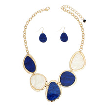 Load image into Gallery viewer, SGRHO Marbled Blue White Gold Chain for Women