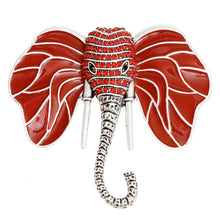 Cargar imagen en el visor de la galería, Brooch DST Elephant Head Red Stone Pin for Women