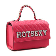 Cargar imagen en el visor de la galería, Fuchsia HOT SEXY Quilted Satchel Set
