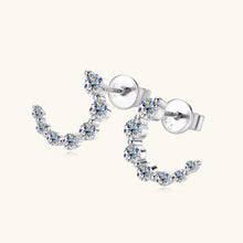 Load image into Gallery viewer, 925 Sterling Silver Inlaid Moissanite Stud Earrings