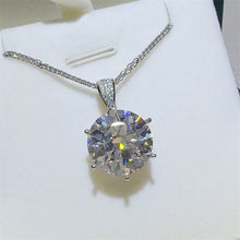 Load image into Gallery viewer, 10 Carat Moissanite 925 Sterling Silver Pendant Necklace