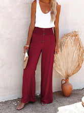 Load image into Gallery viewer, Full Size Decorative Button High Waist Pants