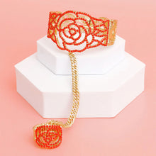 Cargar imagen en el visor de la galería, Bracelet Red Rose Stone Hand Chain for Women