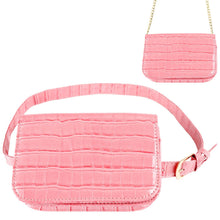 Cargar imagen en el visor de la galería, Pink Croc Belt Bag