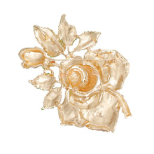 Cargar imagen en el visor de la galería, Nefertiti's Gilded Bloom: XL Gold Rose Brooch