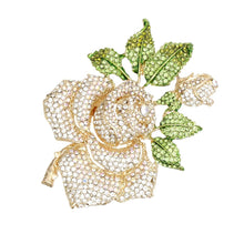 Cargar imagen en el visor de la galería, Nefertiti's Gilded Bloom: XL Gold Rose Brooch