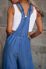 Load image into Gallery viewer, Distressed Wide Leg Denim Overalls