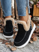 Cargar imagen en el visor de la galería, Furry Suede Round Toe Flat Sneakers