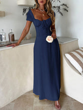 Load image into Gallery viewer, Devine Sweetheart Neck Short Sleeve Maxi Dress