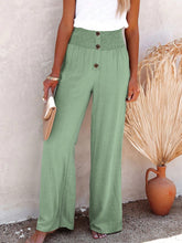 Load image into Gallery viewer, Full Size Decorative Button High Waist Pants