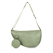 Load image into Gallery viewer, Crossbody Light Green Round Pouch Bag Set Women