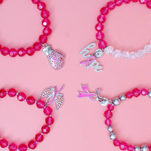 Cargar imagen en el visor de la galería, Breast Cancer Pink Glass Bead Fight 4 Pc Bracelets