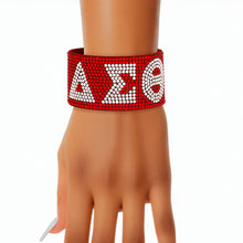 Cargar imagen en el visor de la galería, DST Sorority Red Rhinestone Magnetic Bracelet