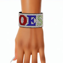 Load image into Gallery viewer, OES Sorority Clear Rhinestone Magnetic Bracelet