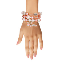 Cargar imagen en el visor de la galería, Bracelets Light Pink Breast Cancer Hope Set Women