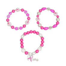 Cargar imagen en el visor de la galería, Bracelets Pink Breast Cancer Hope Set for Women