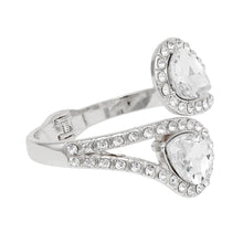 Cargar imagen en el visor de la galería, Cuff Brilliant Silver Teardrop Crystal Bracelet