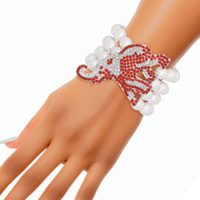 Cargar imagen en el visor de la galería, DST White Pearl 5 Strand Elephant Bracelet
