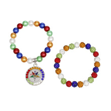 Cargar imagen en el visor de la galería, OES Sorority Pearl Clay Bead Round Charm Bracelets