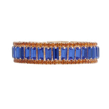 Load image into Gallery viewer, SGRHO Sorority Blue Baguette Bling Tennis Bracelet
