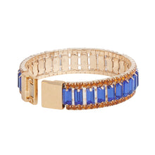 Load image into Gallery viewer, SGRHO Sorority Blue Baguette Bling Tennis Bracelet