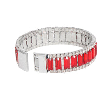 Cargar imagen en el visor de la galería, DST Sorority Red Baguette Bling Tennis Bracelet