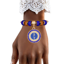 Load image into Gallery viewer, SGRHO Greek Merch Bead and Charm Cable Bracelet