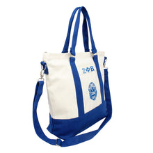 Cargar imagen en el visor de la galería, ZPB Sorority Thick Canvas Embroidered Tote Bag