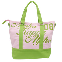 Load image into Gallery viewer, AKA Sorority Thick Pink Canvas Embroidered Tote