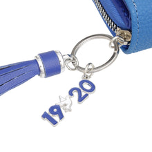 Load image into Gallery viewer, ZPB Sorority Blue Tassel Keychain Zipper Wallet