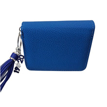 Load image into Gallery viewer, ZPB Sorority Blue Tassel Keychain Zipper Wallet