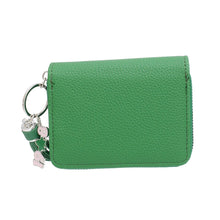 Load image into Gallery viewer, AKA Sorority Green Tassel Keychain Zipper Wallet