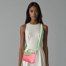 Load image into Gallery viewer, AKA Sorority Pink Nylon Mini Pouch Handle Strap