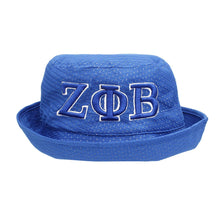 Load image into Gallery viewer, ZPB Sorority Blue Mesh Embroidered Bucket Hat
