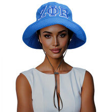Load image into Gallery viewer, ZPB Sorority Blue Mesh Embroidered Bucket Hat