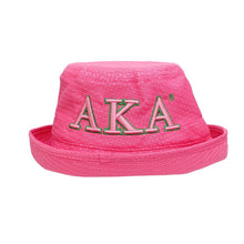 Load image into Gallery viewer, AKA Sorority Pink Mesh Embroidered Bucket Hat