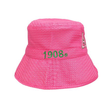 Load image into Gallery viewer, AKA Sorority Pink Mesh Embroidered Bucket Hat