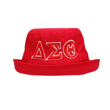 Load image into Gallery viewer, DST Sorority Red Mesh Embroidered Bucket Hat